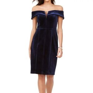 Vince Camuto Womens Strapless Velvet Dress